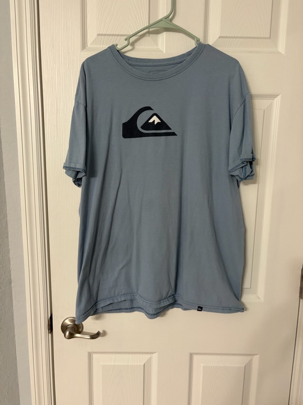 Quiksilver Men's Dusty Blue Short-Sleeve Logo Tee